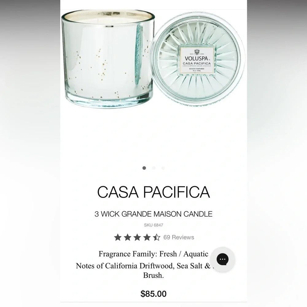 Anthropologie Two Voluspa Casa Pacifica 36 ounce Candles NEW READ
